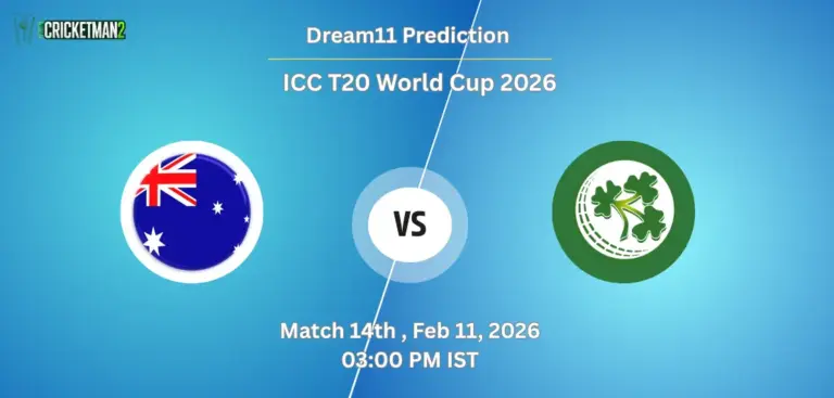 AUS VS IRE Match 14, Dream11 Team Prediction, ICC T20 World Cup 2026: Fantasy Cricket Tips, Captain & Vice-Captain Choices, Playing XI & Live Updates 