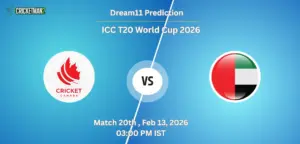 CAN VS UAE Match 20, Dream11 Team Prediction, ICC T20 World Cup 2026: Fantasy Cricket Tips, Captain & Vice-Captain Choices, Playing XI & Live Updates 