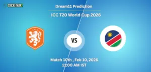 NED VS NAM Match 10, Dream11 Team Prediction, ICC T20 World Cup 2026: Fantasy Cricket Tips, Captain & Vice-Captain Choices, Playing XI & Live Updates 