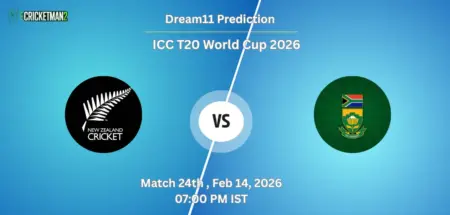 NZ VS SA Match 24, Dream11 Team Prediction, ICC T20 World Cup 2026: Fantasy Cricket Tips, Captain & Vice-Captain Choices, Playing XI & Live Updates 