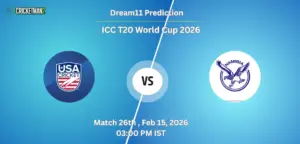 USA VS NAM Match 26, Dream11 Team Prediction, ICC T20 World Cup 2026: Fantasy Cricket Tips, Captain & Vice-Captain Choices, Playing XI & Live Updates 