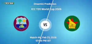 WI VS ZIM Match 44, Super 8, Dream11 Team Prediction, ICC T20 World Cup 2026: Fantasy Cricket Tips, Captain & Vice-Captain Choices, Playing XI & Live Updates 