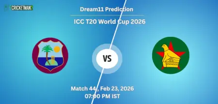 WI VS ZIM Match 44, Super 8, Dream11 Team Prediction, ICC T20 World Cup 2026: Fantasy Cricket Tips, Captain & Vice-Captain Choices, Playing XI & Live Updates 