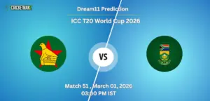 ZIM VS SA Match 51, Super 8, Dream11 Team Prediction, ICC T20 World Cup 2026: Fantasy Cricket Tips, Captain & Vice-Captain Choices, Playing XI & Live Updates 