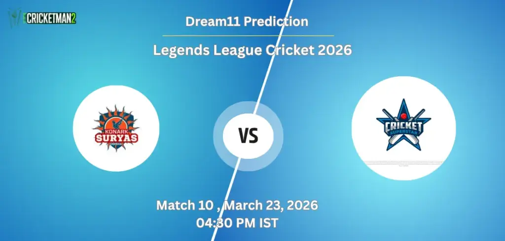 KSO vs SSS Dream11 Prediction Today – Match 10, Legends League Cricket 2026