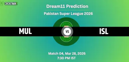 MUL vs ISL Match 4 Dream11 Team Prediction, Pakistan Super League 2026