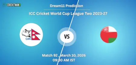 NEP VS OMN Match 92, Dream11 Team Prediction, ICC Cricket World Cup League Two 2023-27