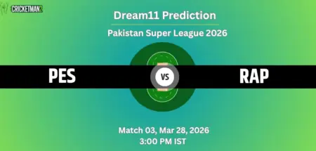 PES vs RAP Dream11 Prediction Today Match 3: Fantasy Cricket Tips, Captain & Vice-Captain Choices, Playing XI – Pakistan Super League 2026 PES vs RAP Dream11 Prediction