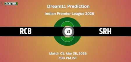 RCB VS SRH Match 1 Dream11 Team Prediction, Indian Premier League 2026: Fantasy Cricket Tips, Captain & Vice-Captain Choices, Playing XI & Live Updates 