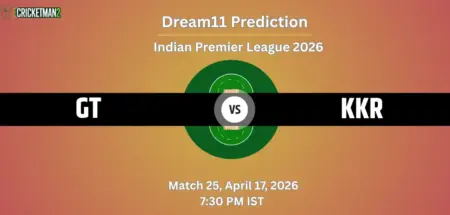 GT vs KKR Dream11 Prediction Today Match 25 – IPL 2026