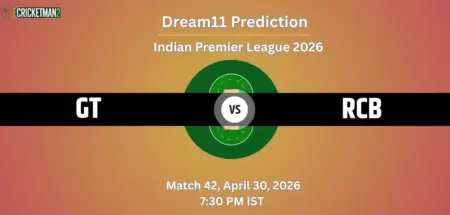 GT vs RCB Match 42 Dream11 Team Prediction, Indian Premier League 2026