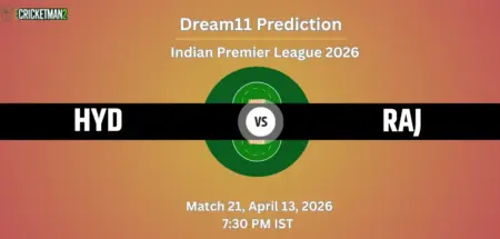 HYD vs RAJ Dream11 Prediction Today Match 21, Player Stats, Playing XI, Captain & Vice-Captain Choices – IPL 2026