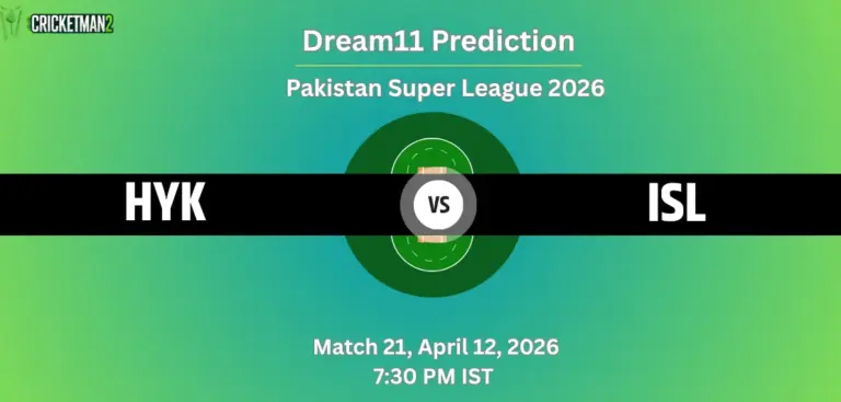 HYK VS ISL Match 21 Dream11 Team Prediction, Pakistan Super League 2026: Fantasy Cricket Tips, Captain & Vice-Captain Choices, Playing XI & Live Updates 