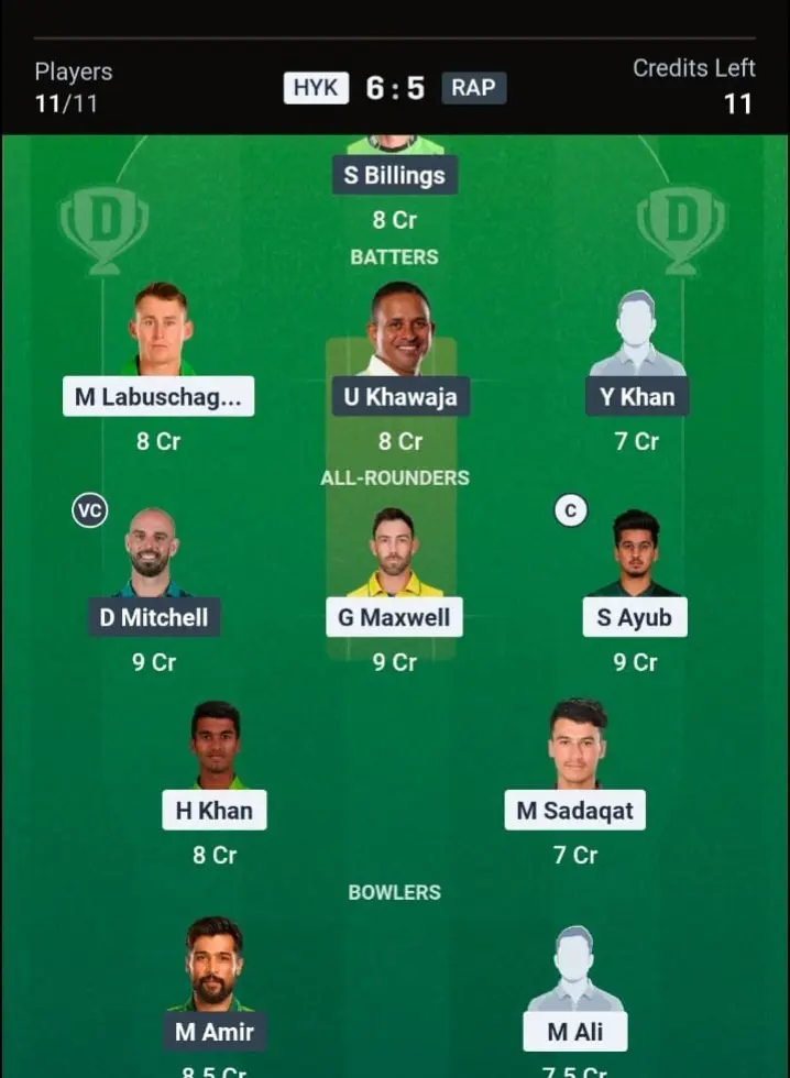 HYK VS RAP Grand League Team