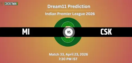 MI VS CSK Match 33 Dream11 Team Prediction, Indian Premier League 2026: Fantasy Cricket Tips, Captain & Vice-Captain Choices, Playing XI & Live Updates 