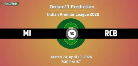 MI VS RCB Match 20 Dream11 Team Prediction, Indian Premier League 2026: Fantasy Cricket Tips, Captain & Vice-Captain Choices, Playing XI & Live Updates 