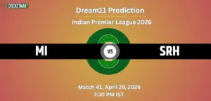 MI VS SRH Match 41 Dream11 Team Prediction, Indian Premier League 2026: Fantasy Cricket Tips, Captain & Vice-Captain Choices, Playing XI & Live Updates 