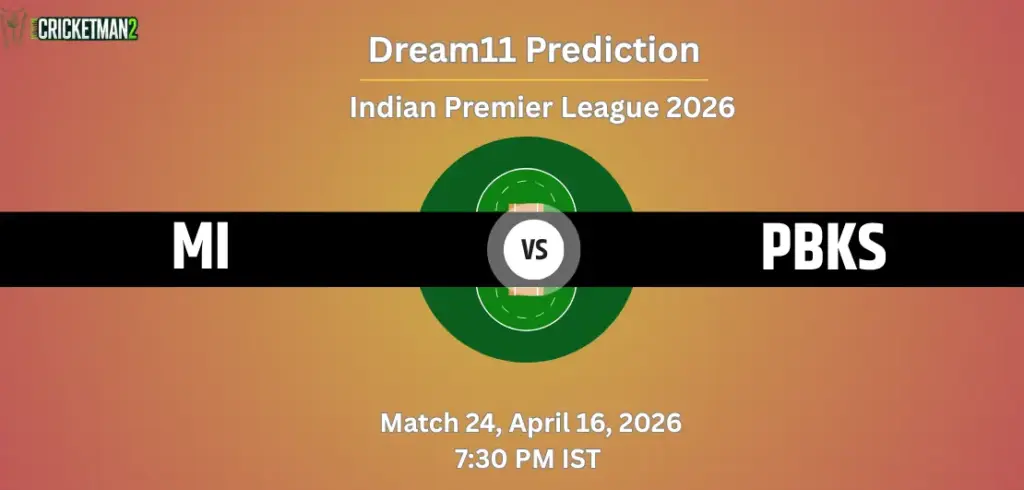 MI vs PBKS Dream11 Prediction Today Match 24 – IPL 2026