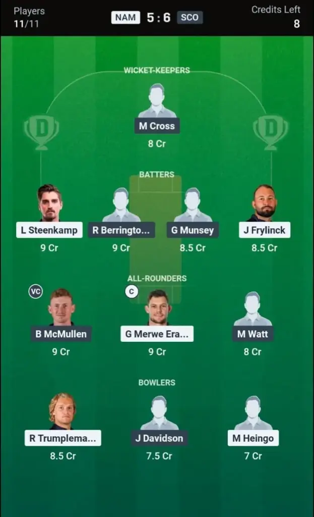 NAM VS SCO Grand League Team 