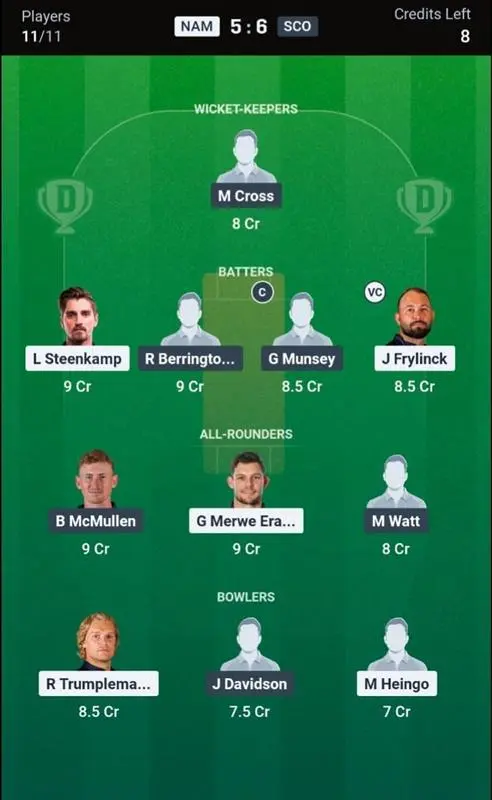 NAM VS SCO Small League Team 