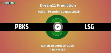 PBKS vs LSG Dream11 Prediction Today Match 29 – IPL 2026