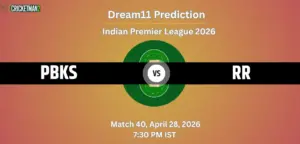 PBKS vs RR Dream11 Prediction Today Match 40 IPL 2026