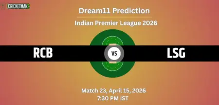 RCB vs LSG Dream11 Prediction Today Match 23 – IPL 2026