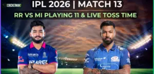 RR vs MI IPL 2026 Live Score Update: Playing XI, Toss Time, Team News and Live Streaming
