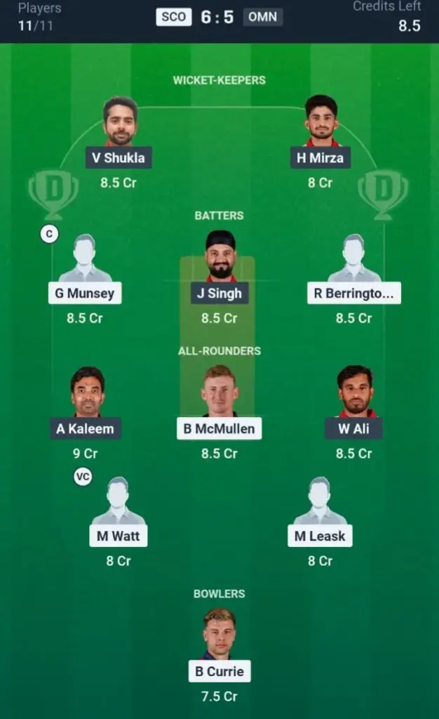 SCO VS OMN Small League Team 