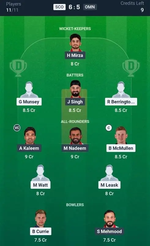 SCO VS OMN Small League Team 