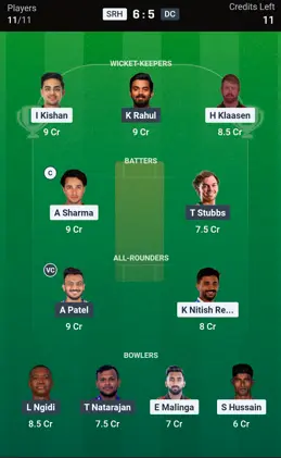 SRH VS DC Small League Team