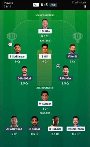 GT VS RCB Small League Team