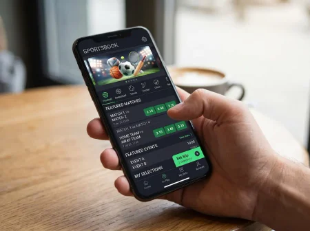 How to Choose a Betting App A close-up of a person using an online betting app and searching for betting odds.